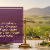 How Do Farmhouse Investments Compare to REIT Investments for Long-Term Wealth Creation in India?
