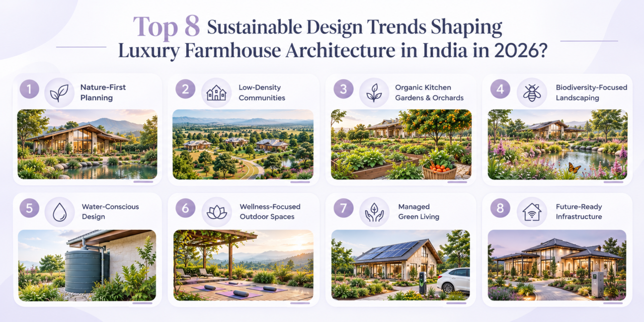 What Are the Top 8 Sustainable Design Trends Shaping Luxury Farmhouse Architecture in India in 2026?