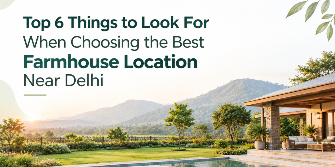 Top 6 Things to Look For When Choosing the Best Farmhouse Location Near Delhi